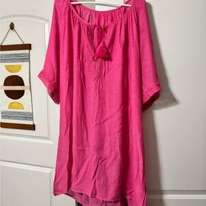 NWOT Plus Pink Swim cover up